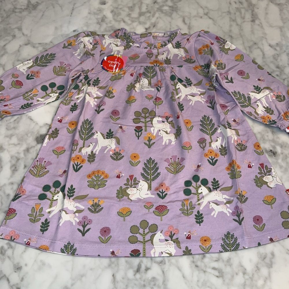 NWT MAGNETIC ME UNICORN RUFFLE LONG SLEEVE DRESS SET - Picture 7 of 8